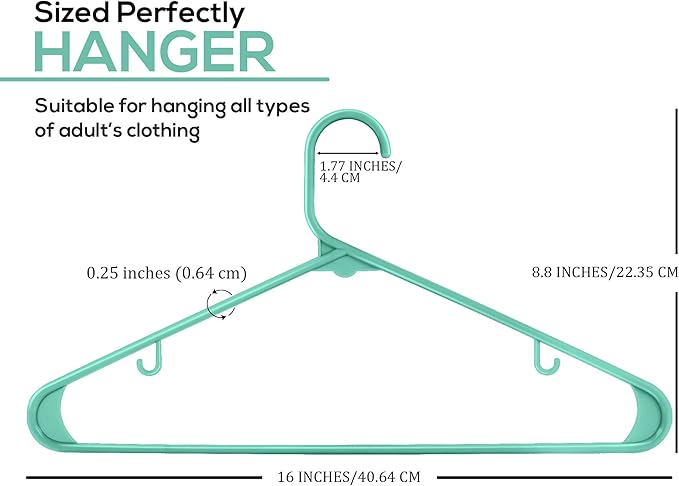 Utopia Home Plastic Hangers 50 Pack - Image 2