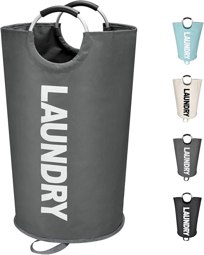 125L X-Large Laundry Basket, Freestanding Tall Clothes Hamper, Collapsible by Maxsilan