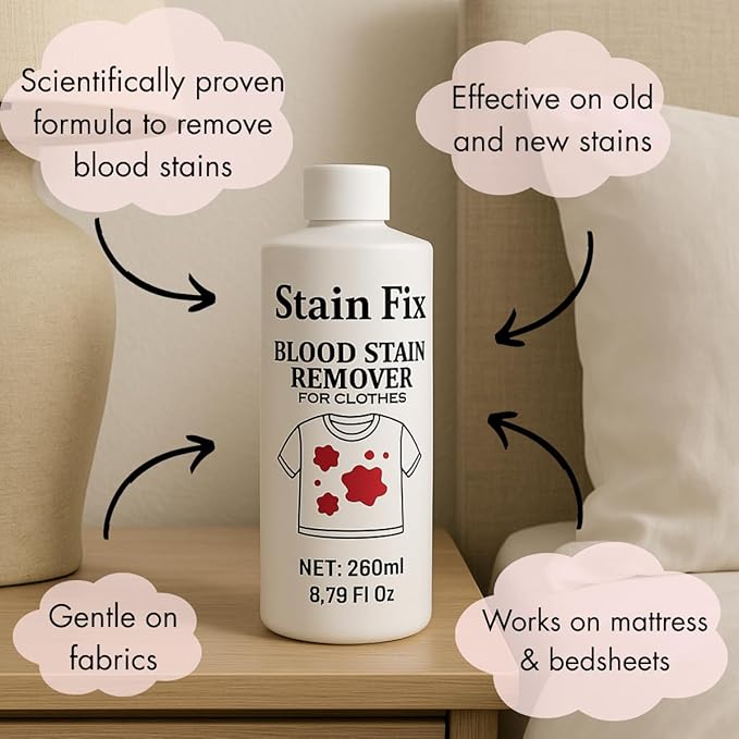 Instant Blood Stain Remover for Clothes- Effectively Clean Fresh & Dried Stains - Image 2