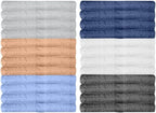 24 Pack Wash Cloths | Multicolour 100% Cotton Extra Absorbent Face Towels | Soft by KAHAF+COLLECTION