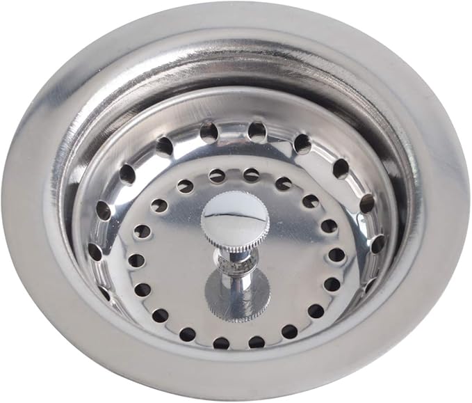Hydro Master Kitchen Sink Basket Strainer Standard Drains, Stainless Steel - Image 2