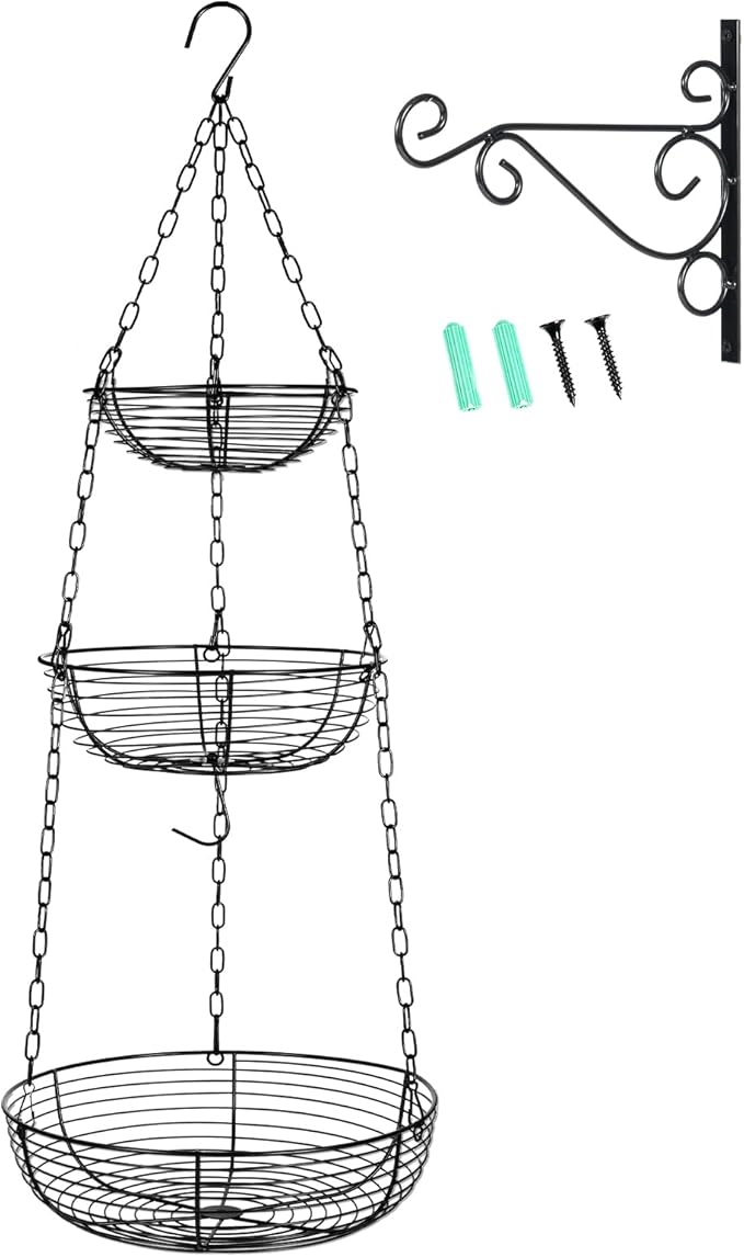 HULISEN 3 Tier Hanging Fruit Basket - Image 9