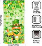 St Patrick's Day Hand Towels, 2 Packs Clover Leaves Spring Bathroom Hand Towels - Image 2