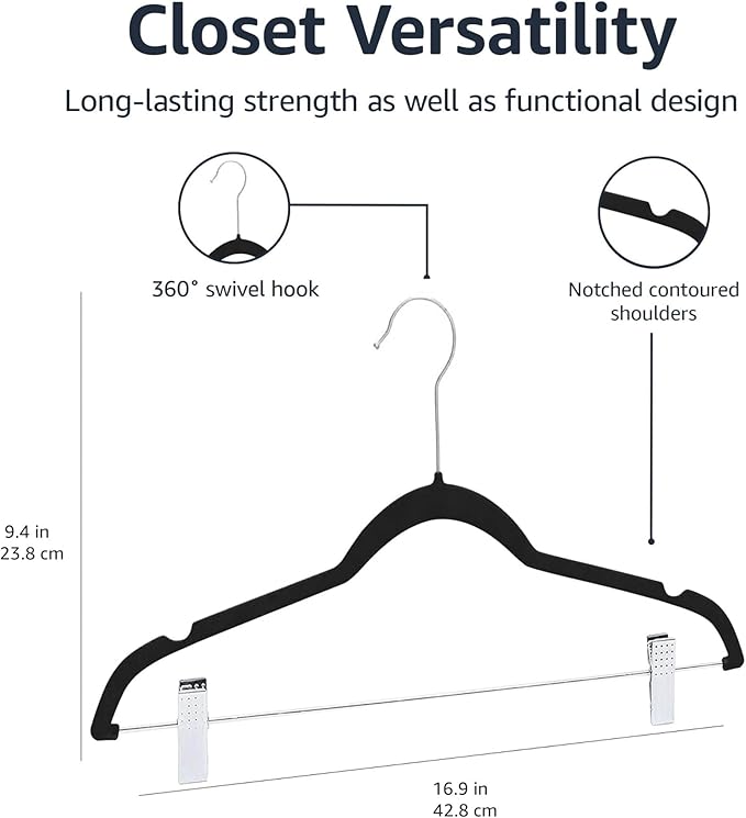 Amazon Basics Velvet Non-Slip Skirt Clothes Hangers - Image 5