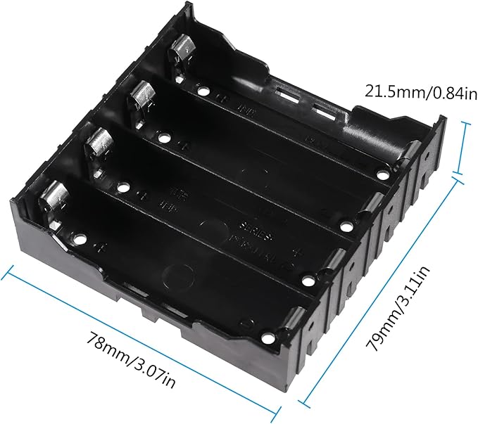6pcs 18650 Battery Case Holder 4 Slots X 3.7V 18650 Battery Storage Box - Image 3