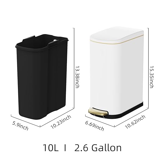 2.6 Gallon Slim Bathroom Trash Can - Image 5