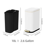 2.6 Gallon Slim Bathroom Trash Can - Image 5