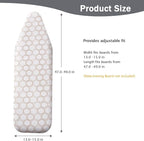 SheeChung Ironing Board Cover and Pad 15"x49", Cotton Cover and Thick Padding - Image 2