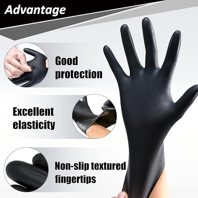 PROMEDIX P Nitrile Disposable Gloves, 4mil-100 Count, Gloves Disposable Latex - Image 2