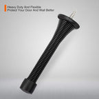 6 Pack Spring Door Stopper Black- 3-1/4" Flexible Spring Door Stops - Image 2