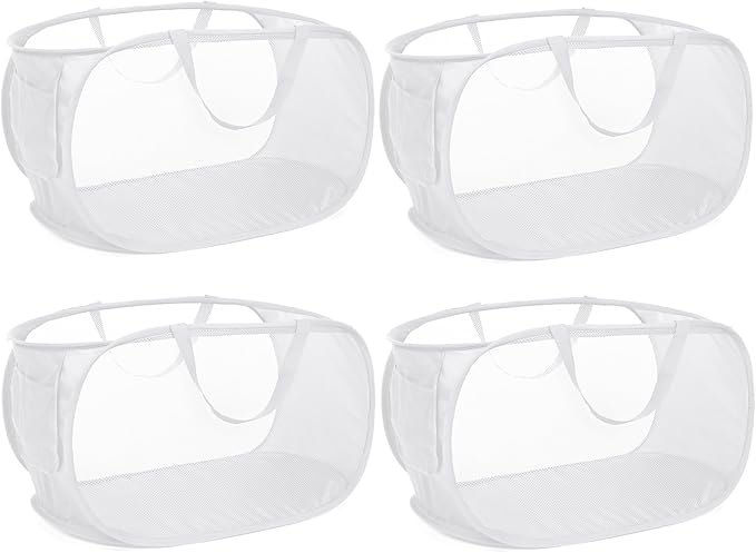 4 Pack Collapsible Laundry Baskets, Foldable Laundry Basket by Bemkoo