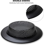 Black Kitchen Sink Drain Strainer, Sink Drain Cover, Food Catcher, Large Wide - Image 3