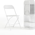 Flash Furniture Hercules Series Plastic Folding Chairs for Parties and Weddings, Stackable Commercial Event Seats with 650-lb. Static Weight Capacity, Set of 6, White by FlashFurniture