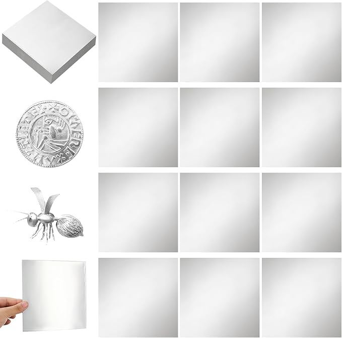 150 Packs Aluminum Metal Crafts DIY Foil 6 Inch x 6 Inch x 0.07 mm Thick by Yaocom