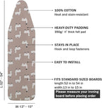 Ironing Board Cover and Pad Standard Size 15" x 54", 3 Pairs of Hook and Loop - Image 2