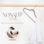HOUSE DAY Premium Velvet Hangers 100 Pack Grey, Non-Slip Flocked Felt Hangers - Image 4