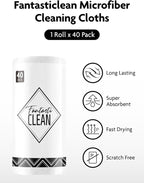 Fantasticlean Microfiber Cleaning Cloth Roll -40 Pack, Tear Away Microfiber - Image 4