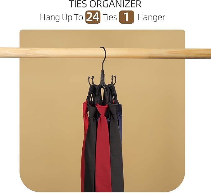 ZEDODIER Belt Hanger, Rotatable Belt Rack Closet Accessories Organizer - Image 5