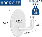 Adhesive Hooks for Bathrooms, 4 Piece Towel Hooks for Hanging Hat Robe Coat - Image 2