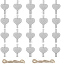 Silvery Heart Clothespins Mini Wooden Clothespins by FAZHBARY