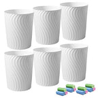 YGJT Small Trash Can, 6 Pack 1.8 Gallons Bathroom Trash Can, Slim Waste Basket by YGJT
