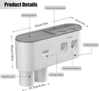 Toothbrush Holders Wall Mounted, Double Automatic Toothpaste Dispensers - Image 2