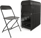 Flash Furniture Hercules Series Plastic Folding Chair - Black - 20 Pack 650LB Weight Capacity Comfortable Event Chair-Lightweight Folding Chair by FlashFurniture