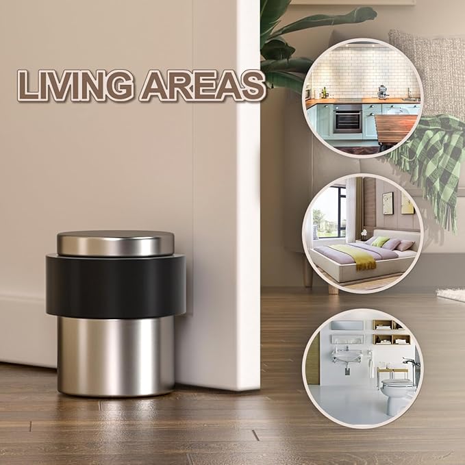 SANATO 25Pcs Nickel Door Stopper Floor Mounted - Image 2