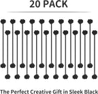 SOOOEC Black Magnetic Cable Ties, 20 Pack 7.2" Magnetic Cord Ties Cute Cloud - Image 6