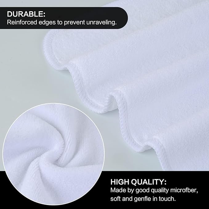SINLAND Microfiber Facial Cloths Fast Drying Washcloth 12inch x 12inch - Image 2