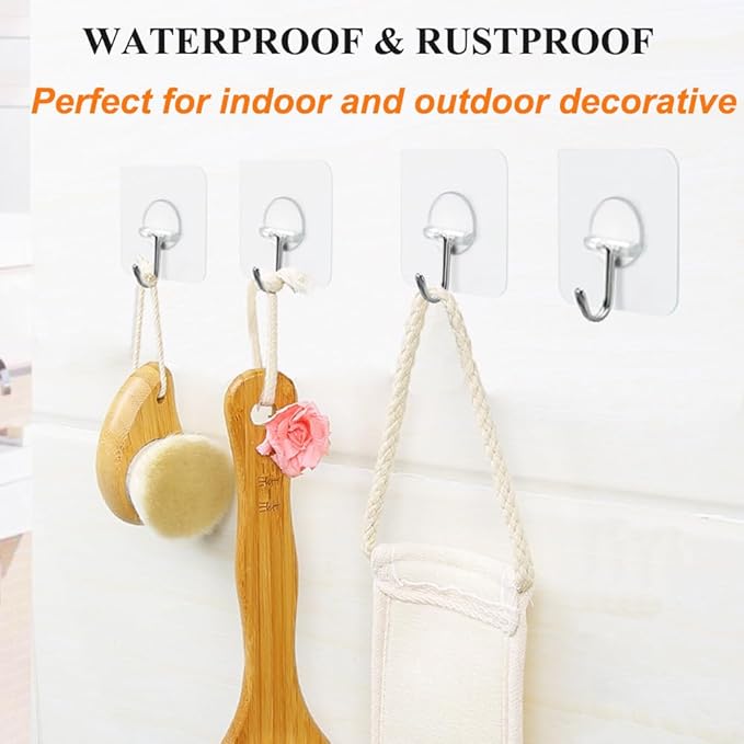 FOTYRIG Adhesive Hooks Heavy Duty Wall Sticky Hooks - Image 5