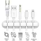 White Cable Clips, Cord Organizer Cable Management, Cable Organizers USB Cable - Image 3