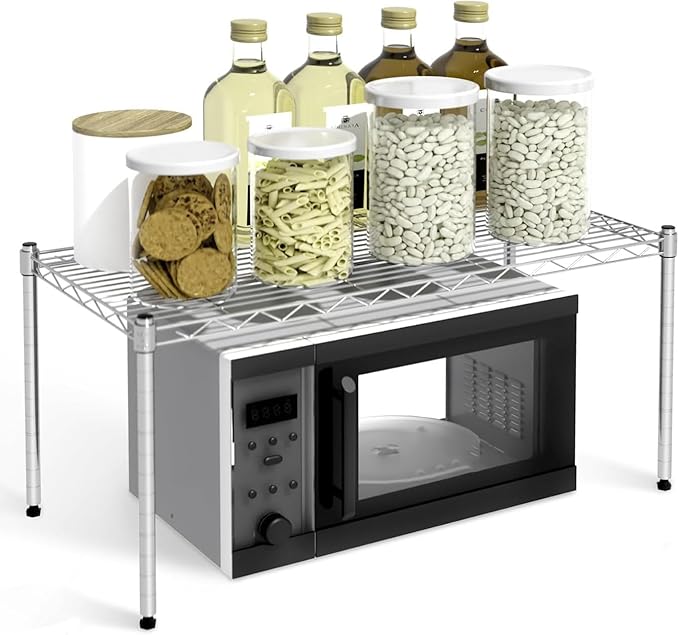Xcity Storage Shelves, 1 Tier Heavy Duty Metal Shelving Unit, 350 LBS Capacity Adjustable Steel Wire Shelf Organizer for Pantry, Kitchen, Garage, 14" D x 30" W x 15" H, Chrome - Image 6