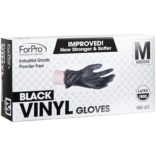 ForPro Disposable Vinyl Gloves, Industrial Grade, Powder-Free, Latex-Free - Image 2