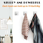 Heavy Duty Adhesive Towel Hooks Stick on Towel Hanger Wall Holder Waterproof - Image 3