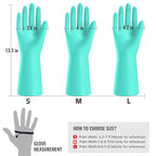 KAQ Rubber Cleaning Gloves for Dishwashing: 4 Pairs Colorful Reusable Kitchen - Image 7