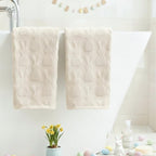 Artoid Mode 2 Pcs Beige 3D Rabbit Jacquard Easter Hand Towels - Image 3
