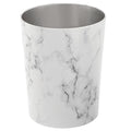 mDesign Round Metal Small 1.7 Gallon Recycle Trash Can Wastebasket, Garbage by mDesign