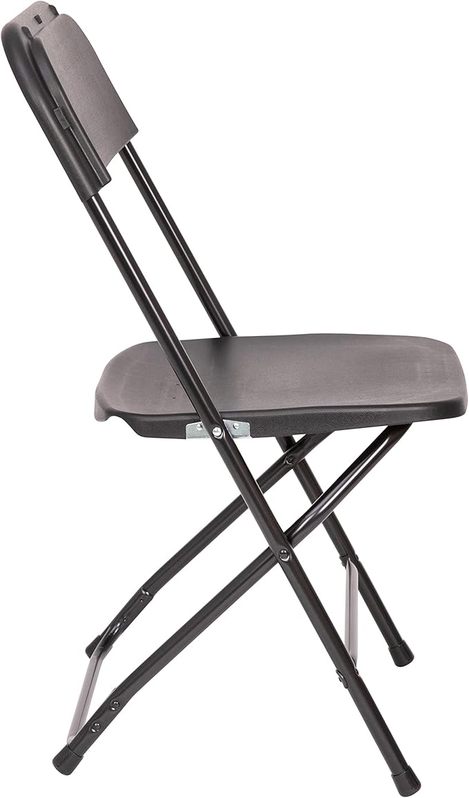 Flash Furniture Hercules Series Big & Tall Stackable Plastic Folding Chairs, Extra Wide Commercial Event Seats, Set of 4, Black - Image 14