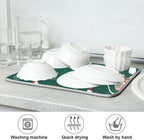 Christmas Geese Pattern Dish Drying Mat - Image 7