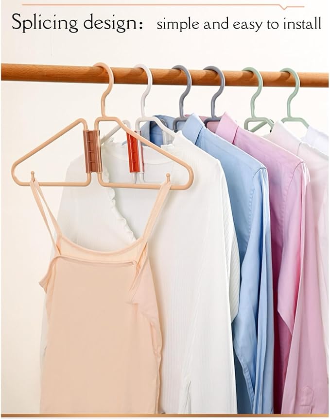 8 Pcs Foldable Hangers, Plastic Collapsible Hangers, Portable Folding Clothes - Image 6