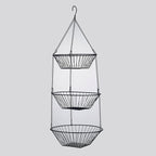 3-Tier Wire Fruit Hanging Basket 2 Packs, non-Punching Wall Hanging Storage - Image 5