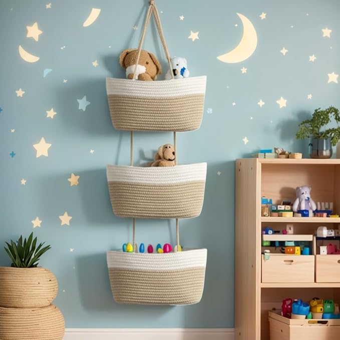 Hanging Baskets for Organizing, Over the Door Organizers and Storage, 3-Tier - Image 6