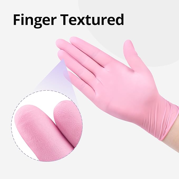 Nitrile Exam Gloves, 4 Mil, Cherry Blossom, Food Safe Gloves Disposable Latex - Image 6