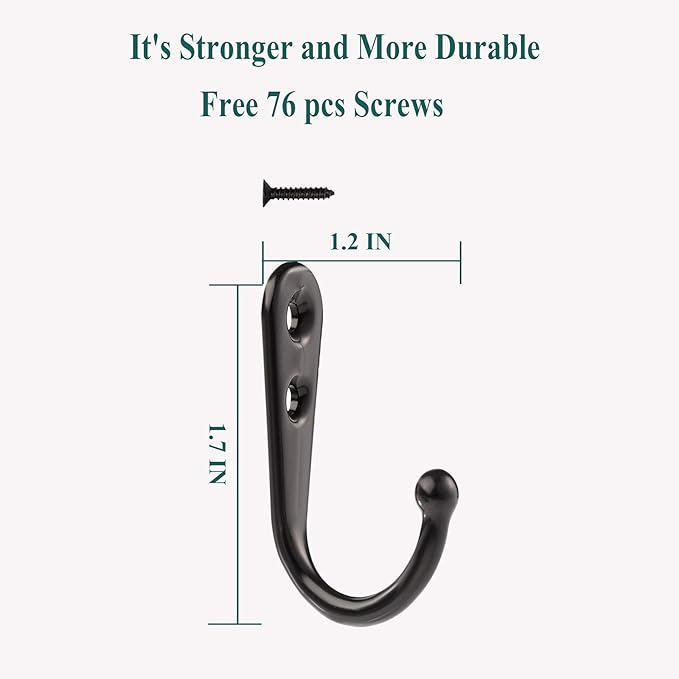 Coat Hooks-38 Pack Farmhouse Hooks - Image 2