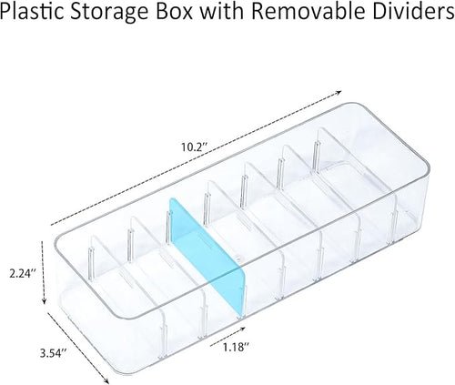2 Pack Cable Cord Storage Box, Plastic Desk Drawer Organizer Case - Image 2