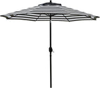 Sunnyglade 9' Patio Umbrella Outdoor Table Umbrella with 8 Sturdy Ribs (Black and White) by Sunnyglade