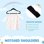 HOUSE DAY Velvet Baby Hangers for Closet, Kids Hangers Velvet 60 Pack, Non Slip - Image 4
