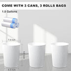 UUJOLY Small Trash Can Wastebasket Garbage Can Container Bins - Image 2