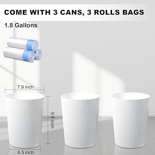 UUJOLY Small Trash Can Wastebasket Garbage Can Container Bins - Image 2
